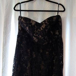 TORRID strapless black lace DRESS